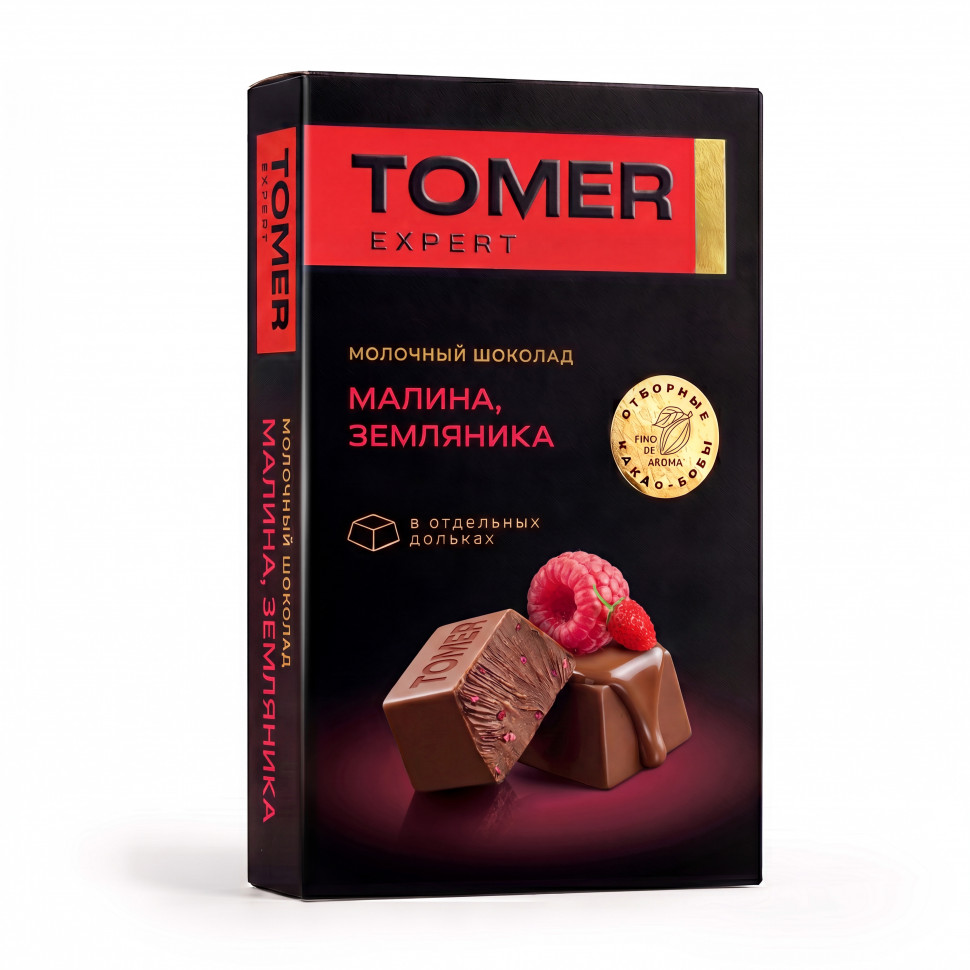  Фабрика Томер   Молочный шоколад Малина-Земляника, 90г  в Новокузнецке