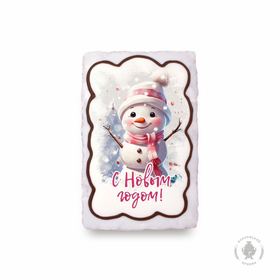  Пряник 130г новогодний Снеговик, (коробка 25шт) в Новокузнецке